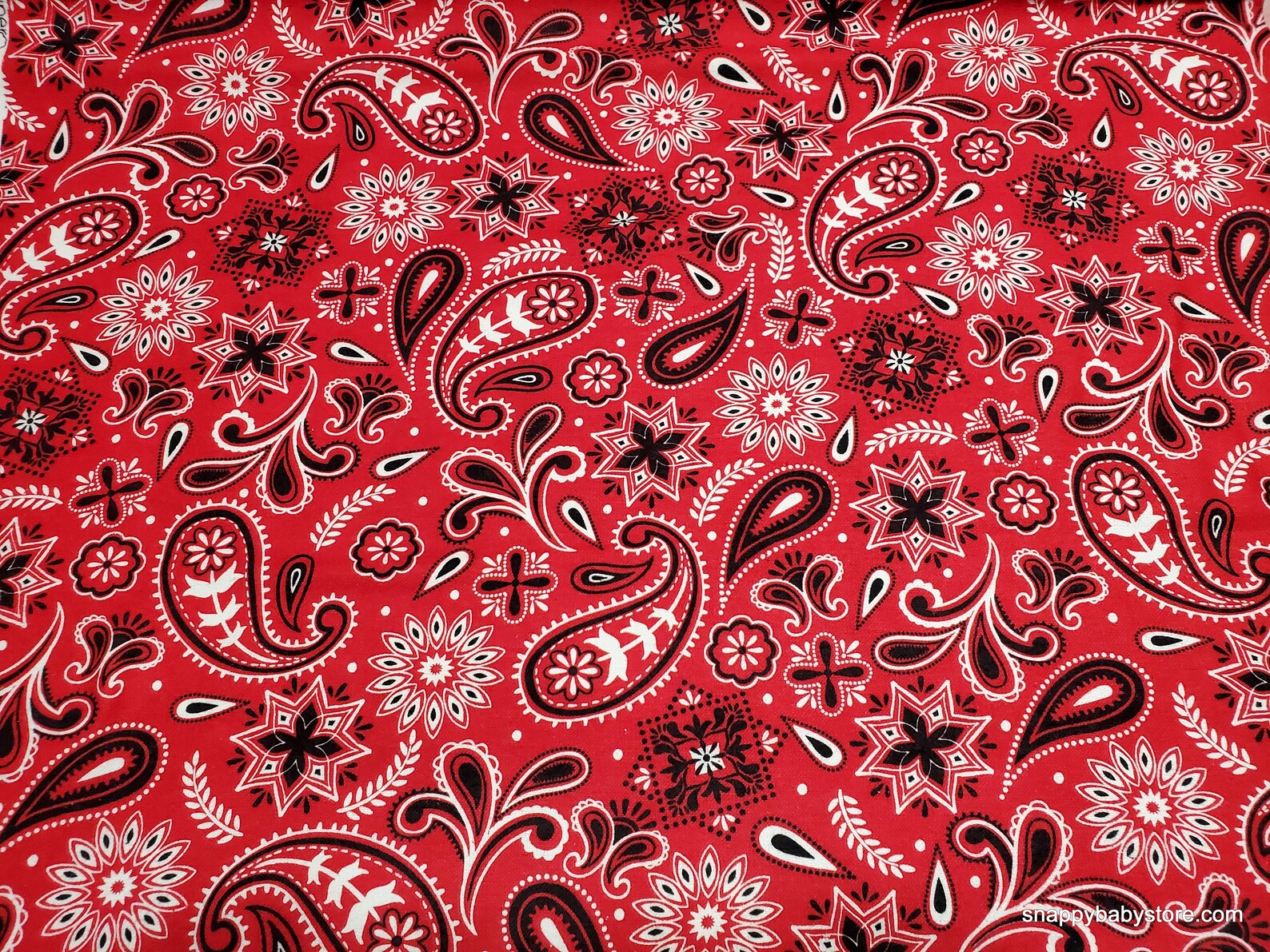 Flannel Fabric Americana Bandana Red By the Yard 100 Etsy