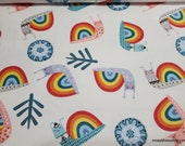 Flannel Fabric - Rainbow Snail Tossed - By the Yard - 100% Cotton Flannel