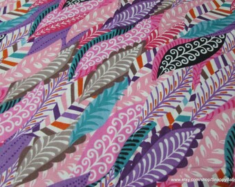 Flannel Fabric - Feathers  - By the yard - 100% Cotton Flannel