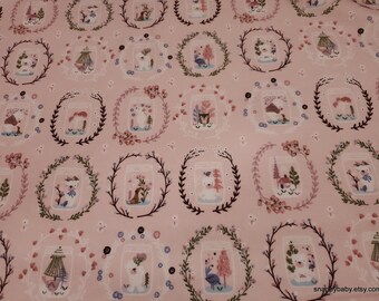 Premium Flannel Fabric - Winter Days Jars Peach Premium - By the yard - 100% Premium Cotton Flannel