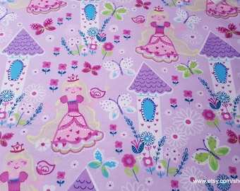 Remnant Flannel Fabric - Long Blonde Princess - Choose your Size - 100% Cotton Flannel