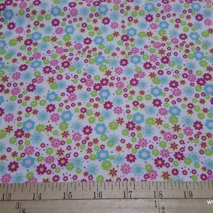 Flannel Fabric Deer Bright Floral By the yard 100% Cotton Flannel image 2