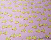 Flannel Fabric - Ducks Pink - By the yard - 100% Cotton Flannel