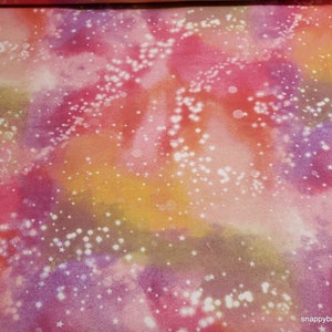 Flannel Fabric - Fairy Dust on Tie Dye - By the yard - 100% Cotton Flannel