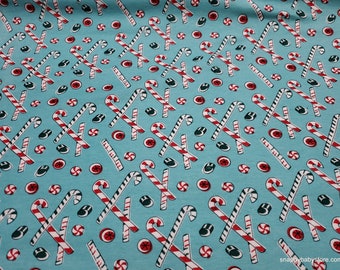 Christmas Flannel Fabric - Yesteryuletide Packed Christmas Candy - By the yard - 100% Cotton Flannel