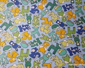 Flannel Fabric - Babe in Woods Blue 2 Ply - By the yard - 100% Cotton Flannel