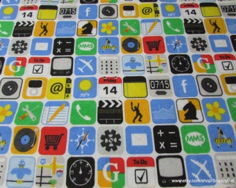 Flannel Fabric - Travel Time - By the yard - 100% Cotton Flannel