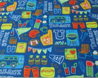 Flannel Fabric - Tailgate State - By the yard - 100% Cotton Flannel