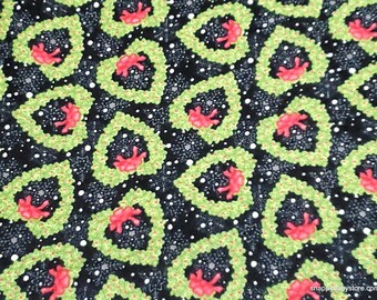 Christmas Premium Flannel Fabric - Snow Place Like Home Heart Wreaths Black Premium - By the yard - 100% Premium Cotton Flannel