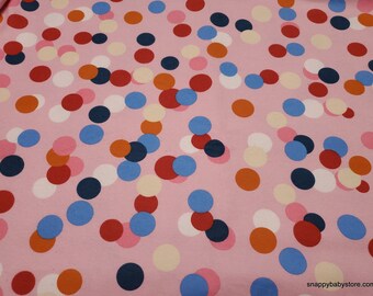 Flannel Fabric - Bright Dots - By the yard - 100% Cotton Flannel