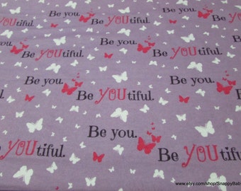 Flannel Fabric - Beyoutiful Purple - By the yard - 100% Cotton Flannel