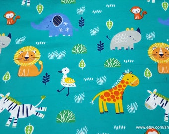 Flannel Fabric - All Over Safari - By the yard - 100% Cotton Flannel