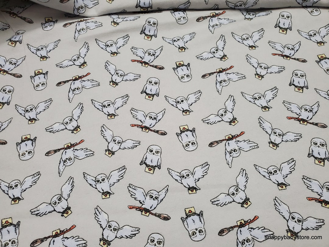 Character Flannel Fabric Harry Potter Hedwig by the Yard 100 Cotton