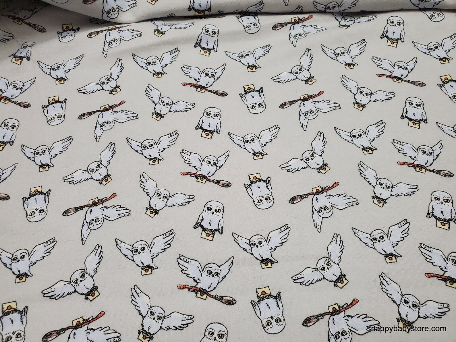 Character Flannel Fabric Harry Potter Hedwig by the Yard Etsy