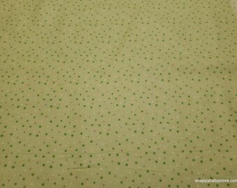 Flannel Fabric - Green Gray Dot - By the Yard - 100% Cotton Flannel