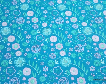 Flannel Fabric - Bloom Floral - By the Yard - 100% Cotton Flannel