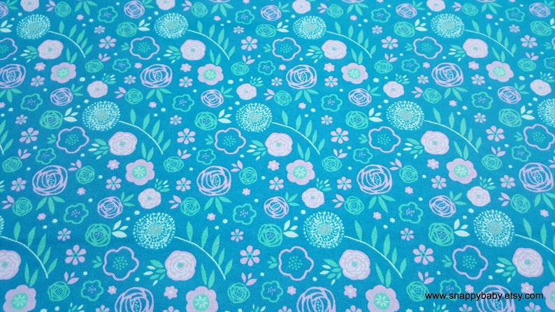 Flannel Fabric Bloom Floral By the Yard 100% Cotton Flannel image 1