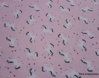 Flannel Fabric - Unicorn Pink - By the yard - 100% Premium Cotton Flannel