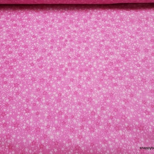 Flannel Fabric Pink Multi Stars Tonal By the yard 100% Cotton Flannel image 2