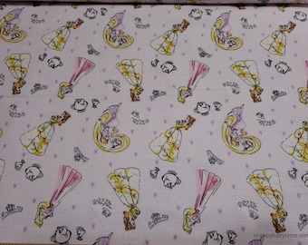 Character Flannel Fabric - Disney Princess Dream State - By the yard - 100% Cotton Flannel