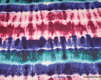 Flannel Fabric - Pink Blue Ombre Tie Dye - By the yard - 100% Cotton Flannel