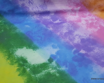 Remnant Flannel Fabric - Watercolor Multi - Choose your Size - 100% Cotton Flannel