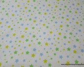 Flannel Fabric - Starlight Multi Green - By the yard - 100% Cotton Flannel