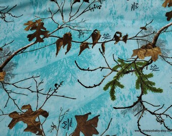 Flannel Fabric - RealTree Seaglass - By the yard - 100% Cotton Flannel