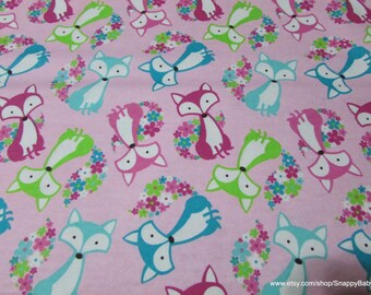 Flannel Fabric - Foxy Tail - By the yard - 100% Cotton Flannel