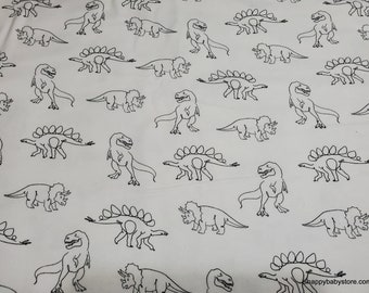 Flannel Fabric - Dino Doodles - By the yard - 100% Cotton Flannel
