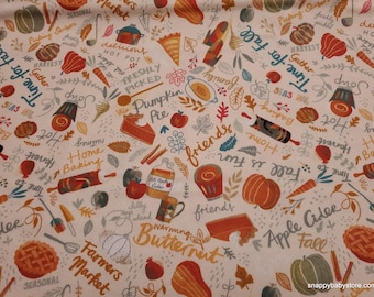 Remnant Flannel Fabric - Funky Fall Fun - Choose your Size - 100% Cotton Flannel