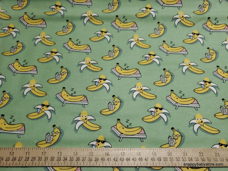 Flannel Fabric Banana Vacation By the Yard 100% Cotton Flannel image 2