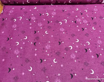 Flannel Fabric - Spellbound Moon and Stars - By the yard - 100% Cotton Flannel