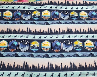 Flannel Fabric - Scenic Wilderness In Line - By the yard - 100% Cotton Flannel
