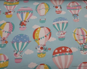 Premium Flannel Fabric - Twinkle Comfort Up Up and Away Sky Blue - By the yard - 100% Cotton Flannel Premium