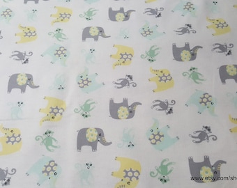 Flannel Fabric - Adventure Tossed Neutral - By the yard - 100% Cotton Flannel