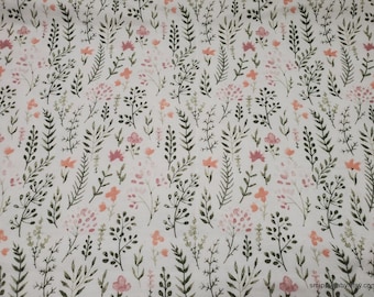 Flannel Fabric - Colton Watercolor Floral - By the Yard - 100% Cotton Flannel