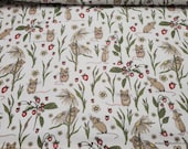 Flannel Fabric - Simple Life Mouse - By the yard - 100% Cotton Flannel