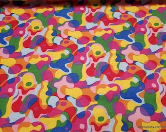 Flannel Fabric - Rainbow Camo - By the yard - 100% Cotton Flannel