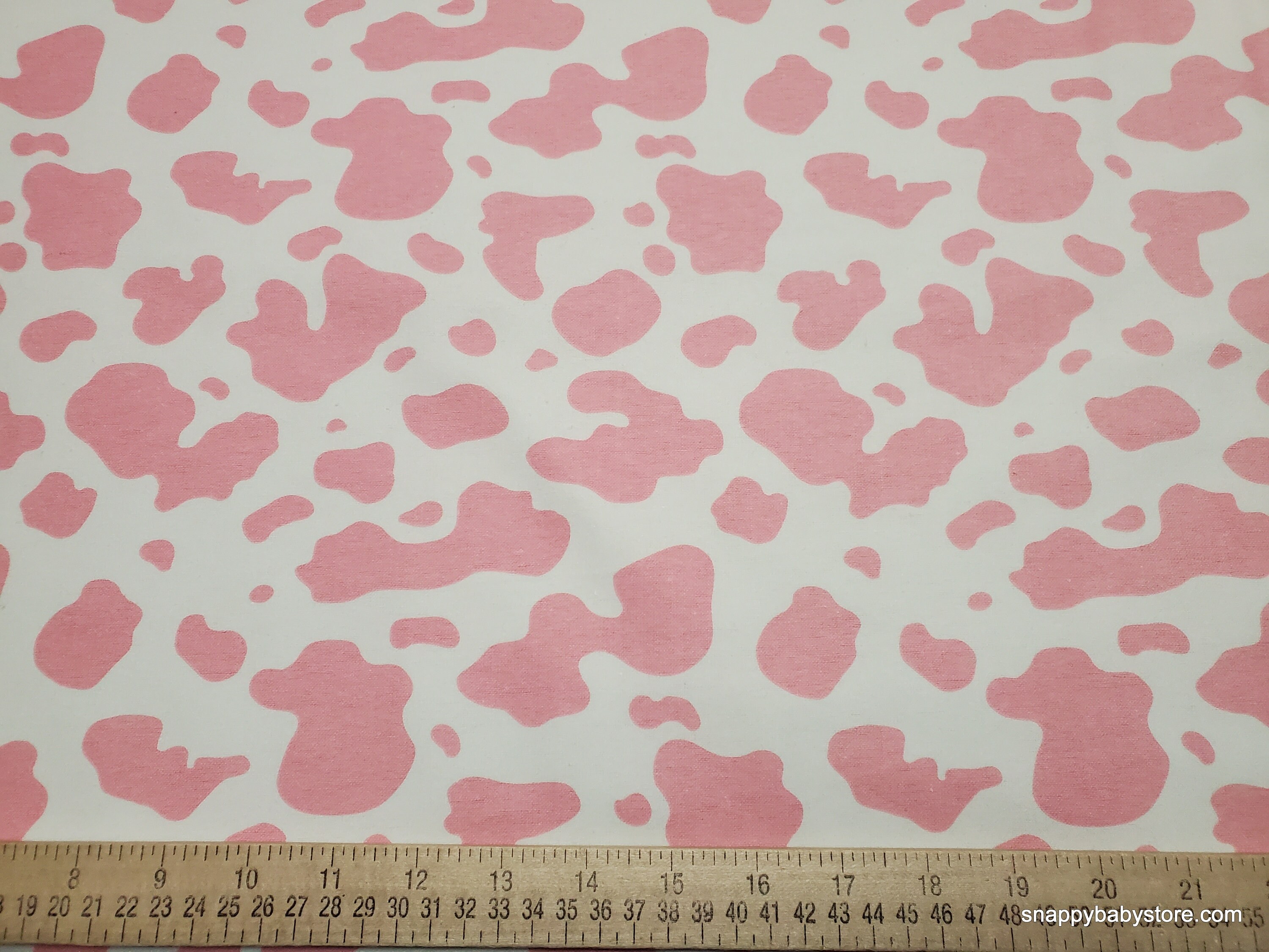 MEDIUM pink cow print fabric - Fabric