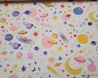 Flannel Fabric - Fun Space - By the yard - 100% Cotton Flannel