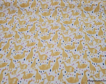 Flannel Fabric - Rainy Day Ducks - By the yard - 100% Cotton Flannel