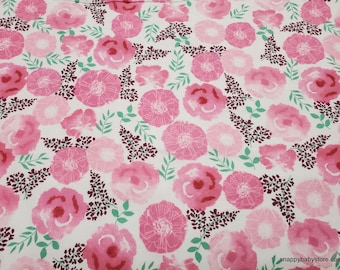 Flannel Fabric - Paris Floral - By the yard - 100% Cotton Flannel