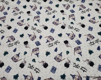 Flannel Fabric - Wizard Kit Magic - By the yard - 100% Cotton Flannel
