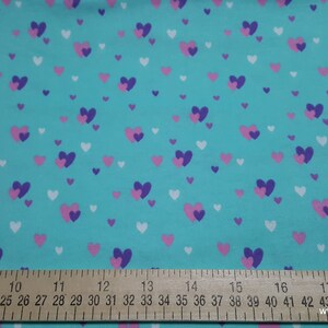 Flannel Fabric Glam Hearts By the Yard 100% Cotton Flannel image 2