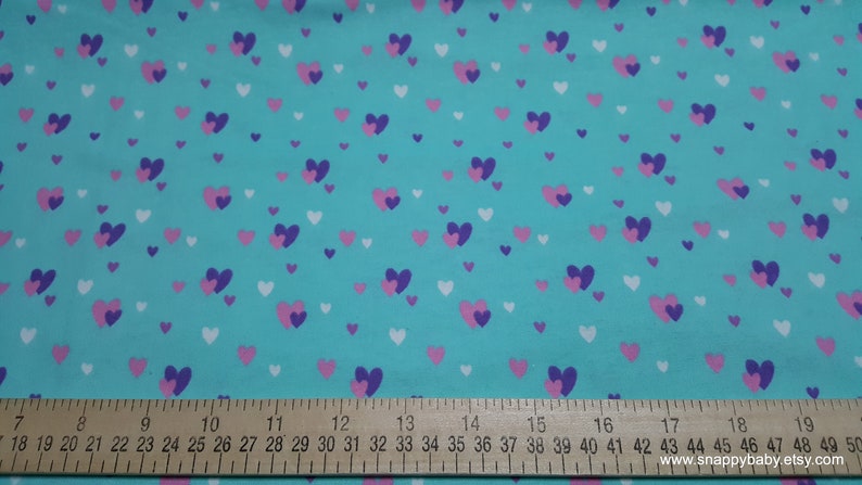 Flannel Fabric Glam Hearts By the Yard 100% Cotton Flannel image 2