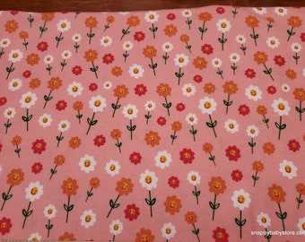 Flannel Fabric - Smiling Daisies - By the Yard - 100% Cotton Flannel