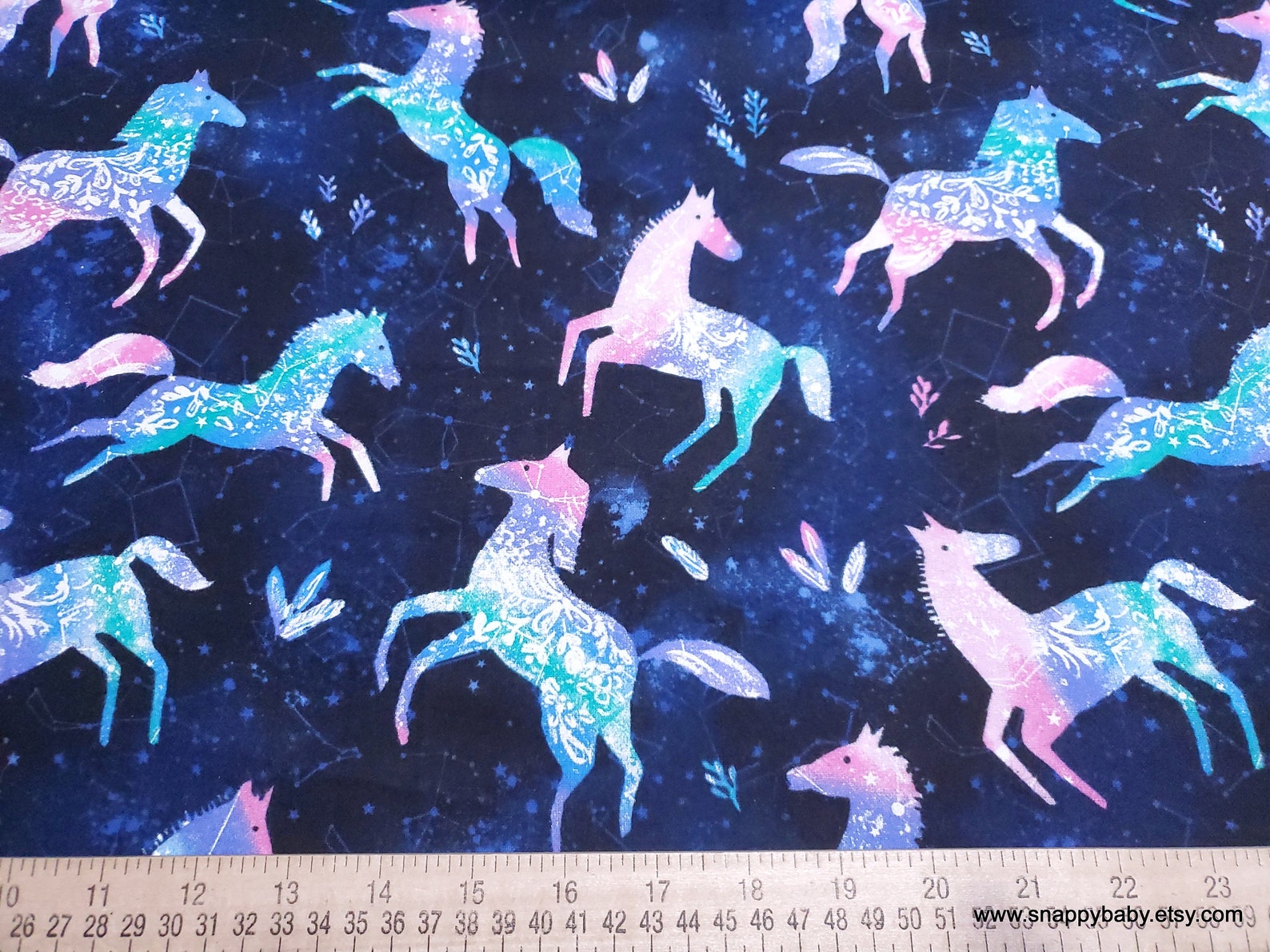 Flannel Fabric Celestial Horse by the Yard 100 Cotton Etsy