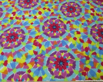 Flannel Fabric - Kaleidescope - By the Yard - 100% Cotton Flannel