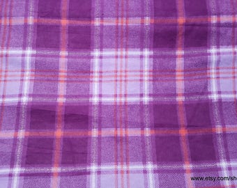 Flannel Fabric - Sassy Warm Plaid - By the yard - 100% Cotton Flannel